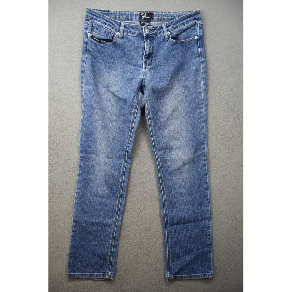 Flavour by Bubblegum Jeans Womens Size 12 Blue Denim Embellished Pockets